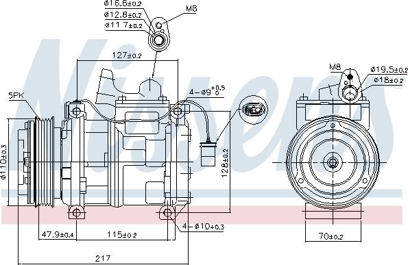 Nissens 89147 - Compresor, climatizare aaoparts.ro