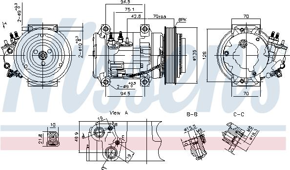 Nissens 891052 - Compresor, climatizare aaoparts.ro