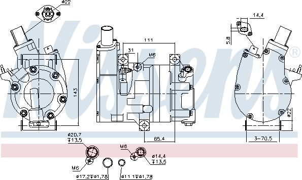 NISSENS 891075 - Compresor, climatizare aaoparts.ro