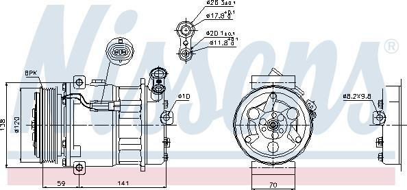 Nissens 89124 - Compresor, climatizare aaoparts.ro