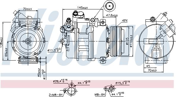 Nissens 89341 - Compresor, climatizare aaoparts.ro