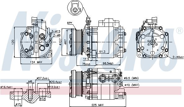 Nissens 89354 - Compresor, climatizare aaoparts.ro