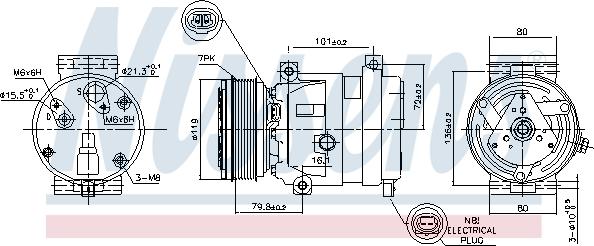 Nissens 89267 - Compresor, climatizare aaoparts.ro