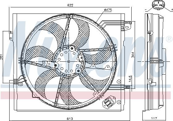 Nissens 85946 - Ventilator, radiator aaoparts.ro