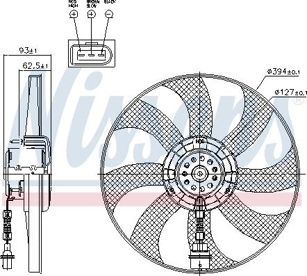 Nissens 85549 - Ventilator, radiator aaoparts.ro