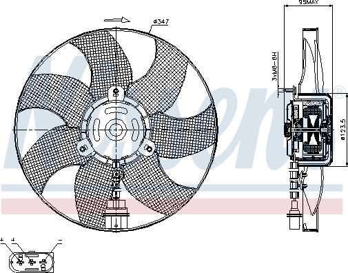 Nissens 85543 - Ventilator, radiator aaoparts.ro