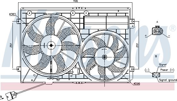 Nissens 85643 - Ventilator, radiator aaoparts.ro