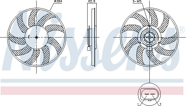 NISSENS 850099 - Ventilator, radiator aaoparts.ro