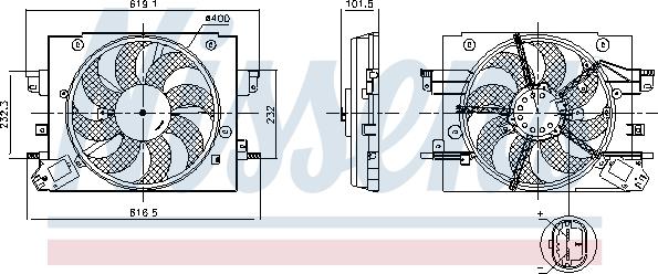 Nissens 850064 - Ventilator, radiator aaoparts.ro