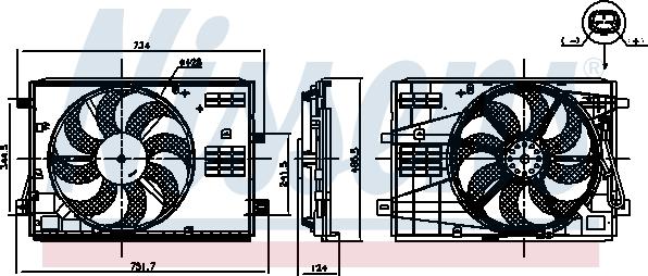 Nissens 850007 - Ventilator, radiator aaoparts.ro