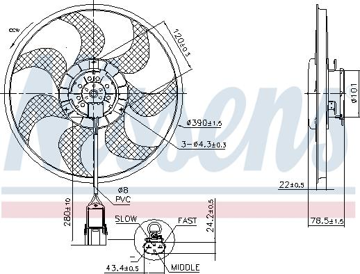 Nissens 850070 - Ventilator, radiator aaoparts.ro