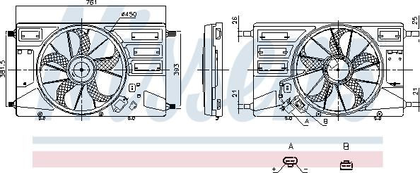 Nissens 850100 - Ventilator, radiator aaoparts.ro