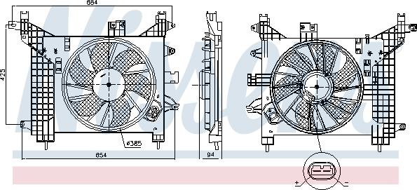 Nissens 85891 - Ventilator, radiator aaoparts.ro