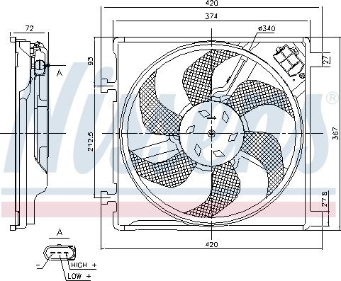 NISSENS 85869 - Ventilator, radiator aaoparts.ro
