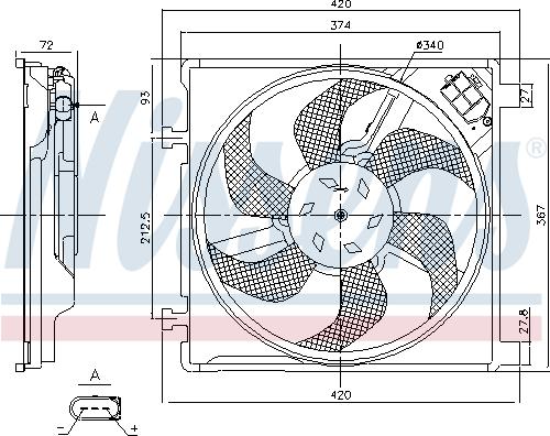 NISSENS 85868 - Ventilator, radiator aaoparts.ro