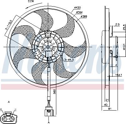 Nissens 85805 - Ventilator, radiator aaoparts.ro