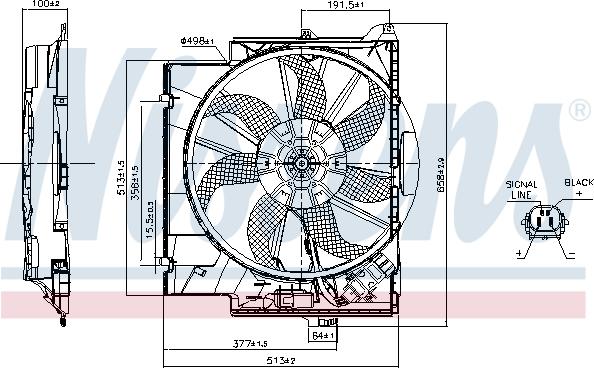 NISSENS 85830 - Ventilator, radiator aaoparts.ro
