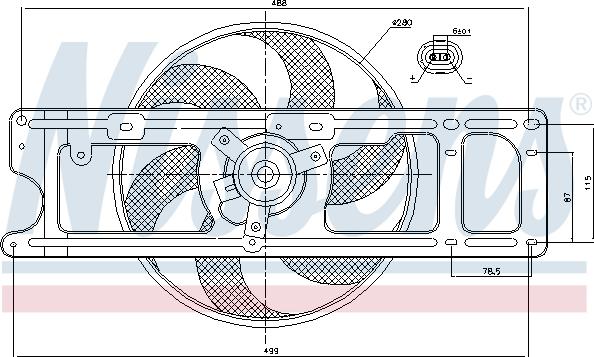 Nissens 85253 - Ventilator, radiator aaoparts.ro