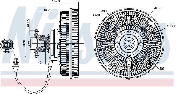 Nissens 86037 - Cupla, ventilator radiator aaoparts.ro