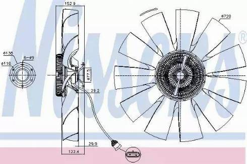 Nissens 86078 - Cupla, ventilator radiator aaoparts.ro