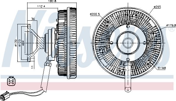 Nissens 86143 - Cupla, ventilator radiator aaoparts.ro