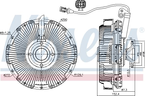 Nissens 86159 - Cupla, ventilator radiator aaoparts.ro