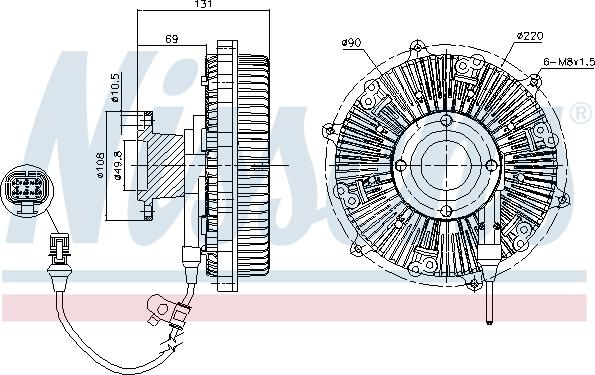 Nissens 86164 - Cupla, ventilator radiator aaoparts.ro