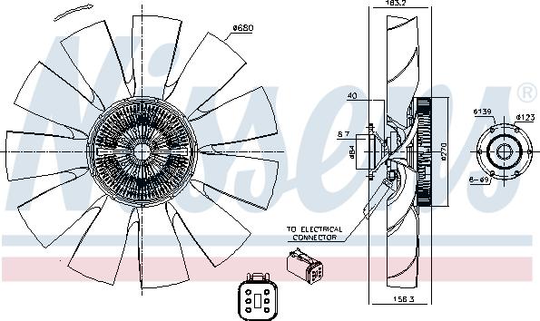 Nissens 86167 - Cupla, ventilator radiator aaoparts.ro