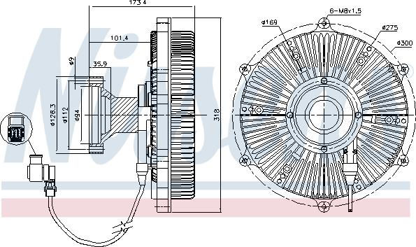 NISSENS 86170 - Cupla, ventilator radiator aaoparts.ro