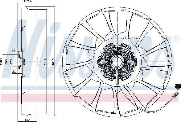 Nissens 86240 - Cupla, ventilator radiator aaoparts.ro