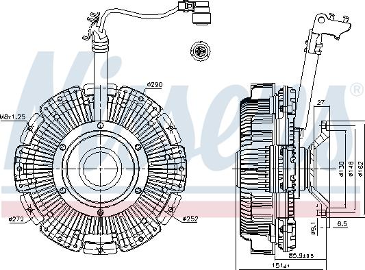 NISSENS 86241 - Cupla, ventilator radiator aaoparts.ro