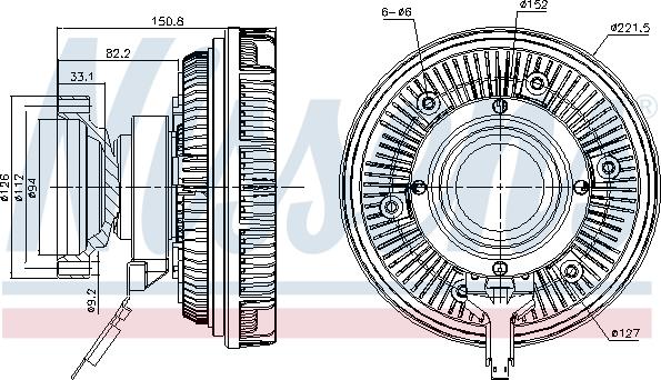 Nissens 86250 - Cupla, ventilator radiator aaoparts.ro