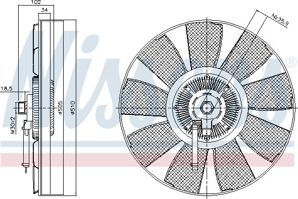 Nissens 86218 - Cupla, ventilator radiator aaoparts.ro