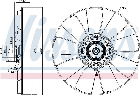 Nissens 86232 - Cupla, ventilator radiator aaoparts.ro