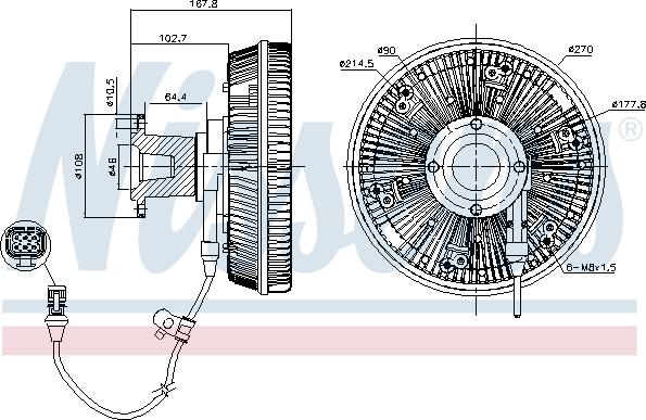 Nissens 86228 - Cupla, ventilator radiator aaoparts.ro