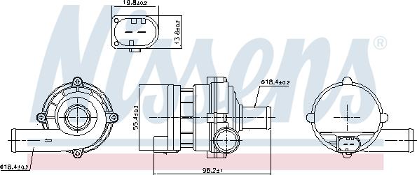 Nissens 832169 - Pompa apa suplimentar aaoparts.ro