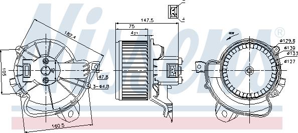 Nissens 87086 - Ventilator, habitaclu aaoparts.ro