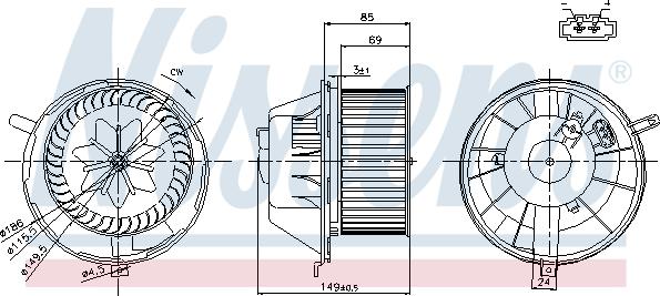 Nissens 87034 - Ventilator, habitaclu aaoparts.ro