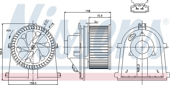 Nissens 87022 - Ventilator, habitaclu aaoparts.ro