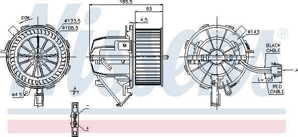 Nissens 87075 - Ventilator, habitaclu aaoparts.ro