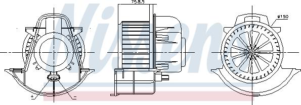 Nissens 87076 - Ventilator, habitaclu aaoparts.ro