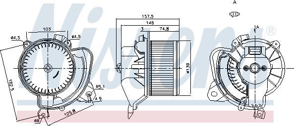 Nissens 87243 - Ventilator, habitaclu aaoparts.ro