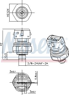 NISSENS 301069 - Comutator presiune, aer conditionat aaoparts.ro