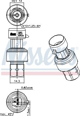 Nissens 301024 - Comutator presiune, aer conditionat aaoparts.ro