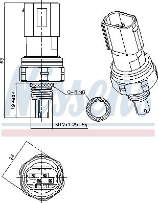 NISSENS 301201 - Comutator presiune, aer conditionat aaoparts.ro