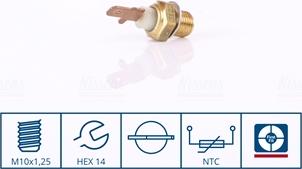 Nissens 207058 - Senzor,temperatura lichid de racire aaoparts.ro