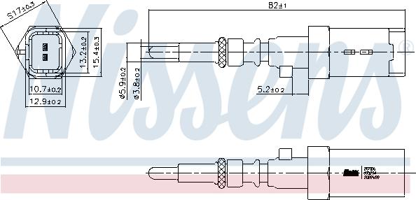 Nissens 207016 - Senzor,temperatura lichid de racire aaoparts.ro