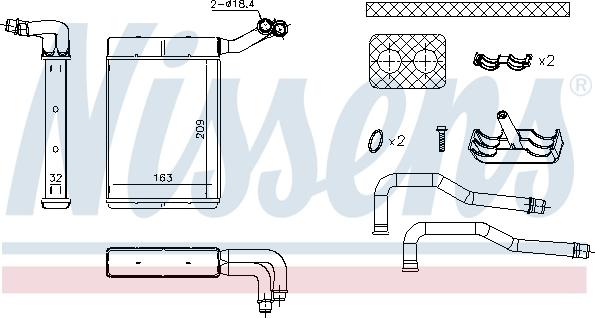 Nissens 707095 - Schimbator caldura, incalzire habitaclu aaoparts.ro