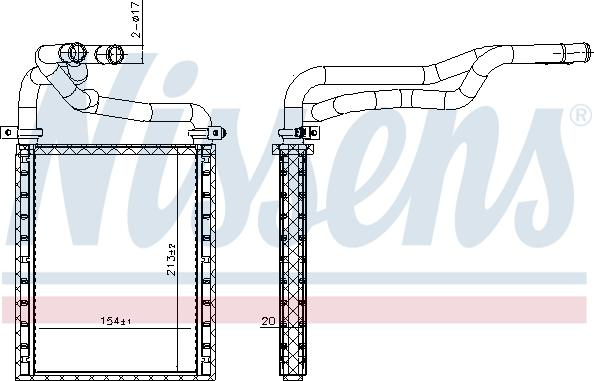 Nissens 707191 - Schimbator caldura, incalzire habitaclu aaoparts.ro