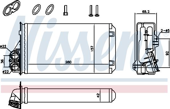 Nissens 707184 - Schimbator caldura, incalzire habitaclu aaoparts.ro